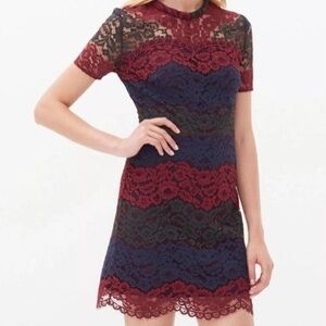 Sandro Rodney lace colorblock mini dress size 1 small worn on CW network